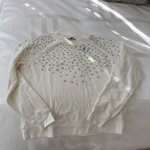 Express Beige Rhinestone Sweater NWT